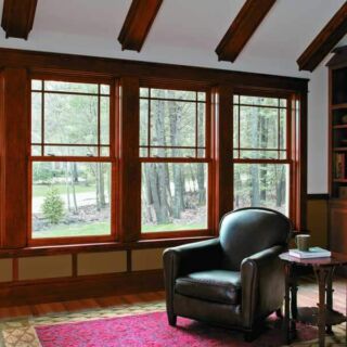 A-Series Stained Interior Double Hung